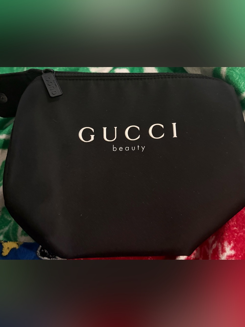 Gucci Black Logo Zip Pouch